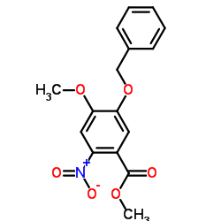 5-苄氧基-4-甲氧基-2-硝基苯甲酸甲酯结构式