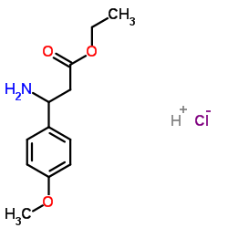 Hydrogen chloride ethyl 3-amino-3-(4-methoxyphenyl)propanoate (1:1:1) Structure