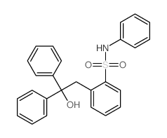 2-(2-hydroxy-2,2-diphenyl-ethyl)-N-phenyl-benzenesulfonamide结构式