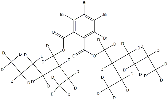 [2H34]-四溴邻苯二甲酸二(2-乙基己基)酯(TDPH)结构式