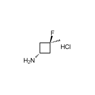 (1R,3R)-3-氟-3-甲基环丁烷-1-胺·盐酸盐结构式