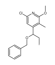 6-chloro-2-methoxy-3-methyl-4-[1-(phenylmethoxy)propyl]pyridine Structure