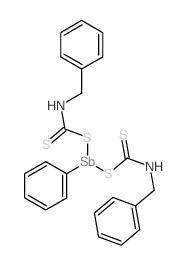 (benzylamino)methanedithioate; phenylantimony结构式