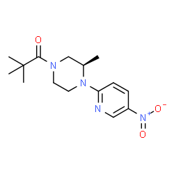 (R)-2,2-dimethyl-1-(3-methyl-4-(5-nitropyridin-2-yl)piperazin-1-yl)propan-1-one Structure