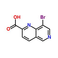 8-溴-3-甲基-[1,6]萘啶-2-羧酸结构式