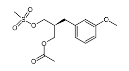 1-acetoxy-2-(3-methoxybenzyl)-3-(mesyloxy)propane Structure