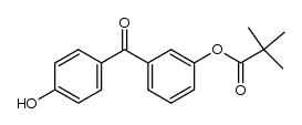 4'-hydroxy-3-(trimethylacetoxy)benzophenone结构式