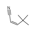 (2Z)-4,4-dimethylpent-2-enenitrile结构式