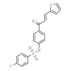 4-[3-(2-THIENYL)ACRYLOYL]PHENYL 4-FLUOROBENZENESULFONATE Structure