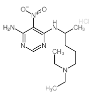 4,6-Pyrimidinediamine,N4-[4-(diethylamino)-1-methylbutyl]-5-nitro-, hydrochloride (1:1) structure