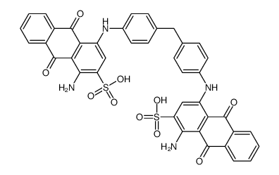 4,4'-[methylenebis(4,1-phenyleneimino)]bis[1-amino-9,10-dihydro-9,10-dioxoanthracene-2-sulphonic] acid structure