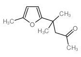 4-methyl-4-(5-methyl-2-furyl)pentan-2-one结构式
