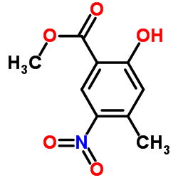 2-Hydroxy-4-Methyl-5-nitro-benzoic acid Methyl ester结构式