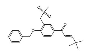 4-Benzyloxy-3-methylsulfonylmethyl-ω-(tert-butylimino)-acetophenon Structure