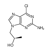 (R)-1-(2-amino-6-chloro-9H-purin-9-yl)propan-2-ol结构式