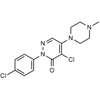4-氯-2-(4-氯苯基)-5-(4-甲基哌嗪-1-基)哒嗪-3(2H)-酮结构式