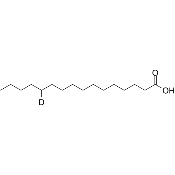 (12-2H1)Hexadecanoic acid Structure