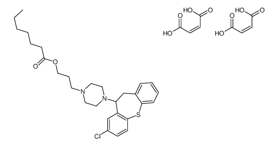 (Z)-but-2-enedioic acid,3-[4-(3-chloro-5,6-dihydrobenzo[b][1]benzothiepin-5-yl)piperazin-1-yl]propyl heptanoate Structure