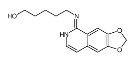 5-([1,3]dioxolo[4,5-g]isoquinolin-5-ylamino)pentan-1-ol结构式
