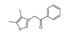 2-(4,5-dimethyl-1,3-thiazol-3-ium-3-yl)-1-phenylethanone Structure