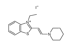 3-ethyl-2-(2-piperidino-vinyl)-benzothiazolium, iodide结构式