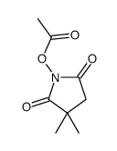 1-Acetoxy-3,3-dimethyl-2,5-pyrrolidinedione Structure