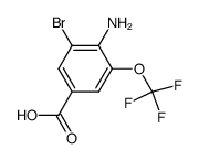 4-amino-3-bromo-5-trifluoromethoxybenzoic acid Structure