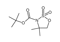 4,4-二甲基-1,2,3-氧硫氮杂环戊烷-3-羧酸叔丁酯 2,2-二氧化物结构式