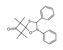 1,1,3,3-Tetramethyl-6,7-diphenyl-5-oxa-8-thia-6-azaspiro[3.4]octan-2-one Structure