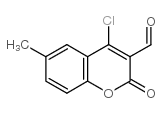4-氯-3-甲酰基-6-甲基香豆素结构式