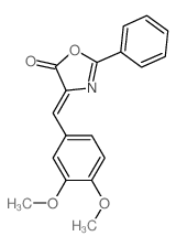 4-[(3,4-dimethoxyphenyl)methylidene]-2-phenyl-1,3-oxazol-5-one结构式