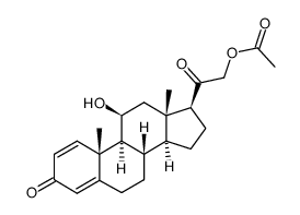 1-脱氢皮质酮21-乙酸盐结构式