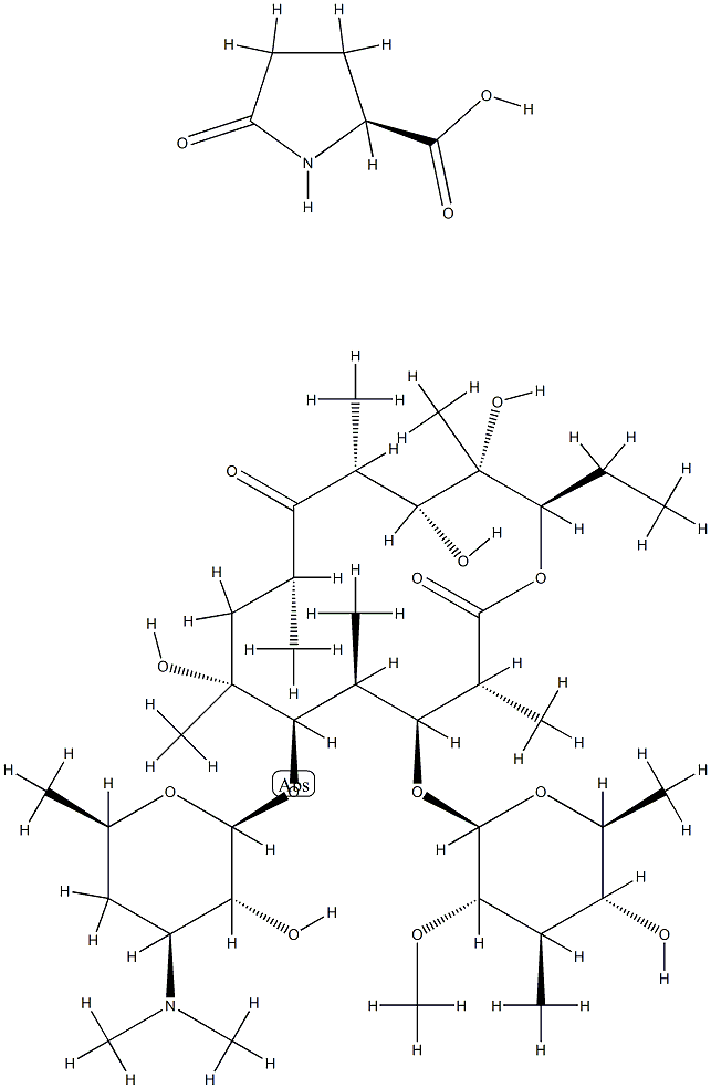 5-oxo-L-proline, compound with erythromycin (1:1)结构式