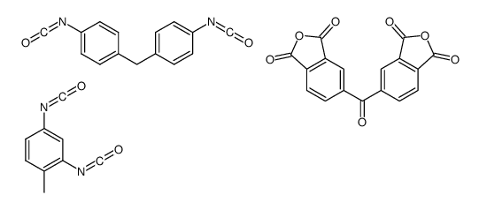 5,5’-羰基双-1,3-异苯并呋喃二酮与2,4-二异氰酸根合-1-甲苯和1,1’-亚甲基双(4-异氰酸根合苯)的聚合物结构式