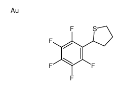 gold,2-(2,3,4,5,6-pentafluorophenyl)thiolane结构式