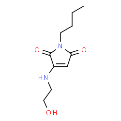 1H-Pyrrole-2,5-dione, 1-butyl-3-[(2-hydroxyethyl)amino]- (9CI) Structure
