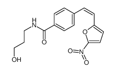 N-(3-hydroxypropyl)-4-[2-(5-nitrofuran-2-yl)ethenyl]benzamide Structure