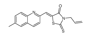 3-allyl-5-(6-methyl-quinolin-2-ylmethylene)-2-thioxo-thiazolidin-4-one Structure