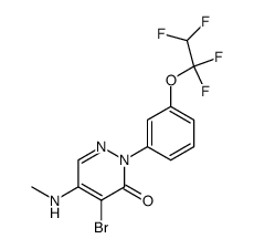 4-bromo-5-methylamino-2-[3-(1,1,2,2-tetrafluoro-ethoxy)-phenyl]-2H-pyridazin-3-one结构式