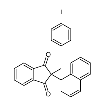 2-[(4-iodophenyl)methyl]-2-naphthalen-1-ylindene-1,3-dione结构式