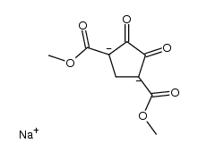 monosodium mono(1,3-bis(methoxycarbonyl)-4,5-dioxocyclopentane-1,3-diide)结构式