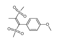 E-1,2-bismethylsulphonyl-1-(4-methoxyphenyl)propene Structure
