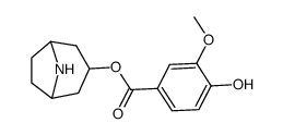 4-hydroxy-3-methoxy-benzoic acid nortropan-3-yl ester Structure