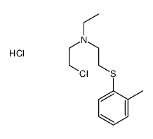 N-(2-chloroethyl)-N-ethyl-2-(2-methylphenyl)sulfanylethanamine,hydrochloride结构式