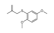 1,4-dimethoxy-2-(2-methylprop-2-enylsulfanyl)benzene结构式