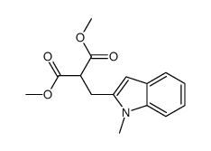 dimethyl 2-[(1-methylindol-2-yl)methyl]propanedioate结构式