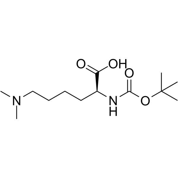 N-Α-叔丁氧甲酰基-N-Ε-L-赖氨酸结构式