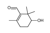 2,6,6-Trimethyl-5-hydroxy-1-cyclohexene-1-carbaldehyde结构式