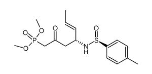 (SS,R)-(+)-dimethyl [2-oxo-4-(p-toluenesulfinylamino)-hept-5-enyl]-phosphonate Structure