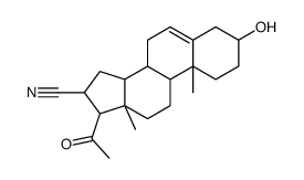 17-acetyl-3-hydroxy-10,13-dimethyl-2,3,4,7,8,9,11,12,14,15,16,17-dodecahydro-1H-cyclopenta[a]phenanthrene-16-carbonitrile结构式